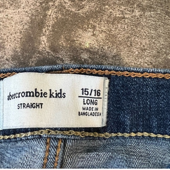Abercrombie kids straight jeans size 15/16 long - Picture 4 of 6